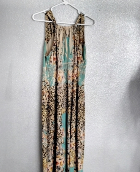 Fresh of LA Women's Floral & Animal Print Halter Maxi Dress  Size M - Picture 5 of 7